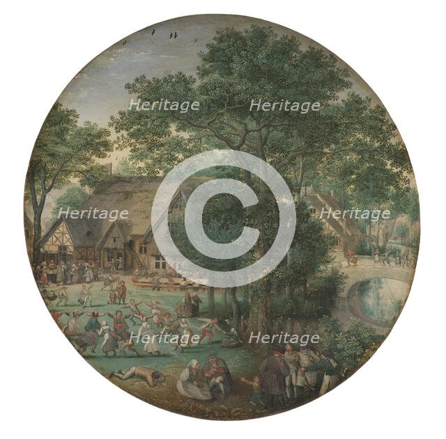 Peasant Wedding. The Wedding Dance in the open Air, 1574. Creators: Lucas van Valckenborch, Pieter Bruegel the Elder.