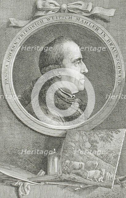 Portrait of Pascha Johann Friedeich Weitsch Mahler in Braunschweig, 1776. Creator: Daniel Nikolaus Chodowiecki.