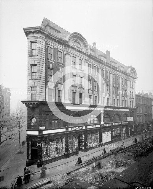 Leicester Square Tube Station, London, 1916. Artist: Bedford Lemere and Company