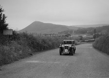 MG L1 Magna salonette of C Lones competing in the South Wales Auto Club Welsh Rally, 1937 Artist: Bill Brunell.