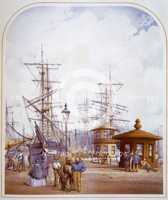 Waterloo Docks, Liverpool, 1864. Artist: William Gawin Herdman