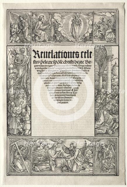 Border - with The Baptism of Christ. Creator: Albrecht Dürer (German, 1471-1528), school of.