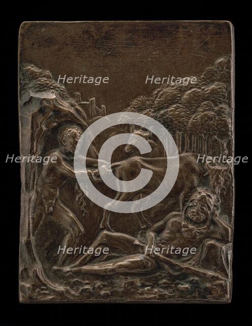 Cacus Stealing the Cattle of Geryon from Hercules, late 15th - early 16th century. Creator: Moderno.