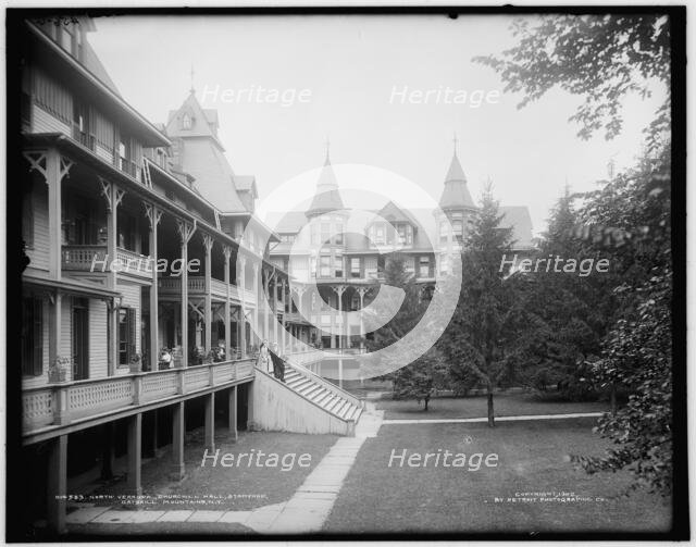 North veranda, Churchill Hall, Stamford, Catskill Mountains, N.Y., c1902. Creator: Unknown.
