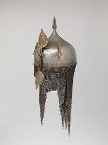 Helmet, Indian, Deccan, possibly Golconda, 17th-18th century. Creator: Unknown.