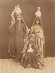 Arab Girls Carrying Water, 1880s. Creator: Unknown.