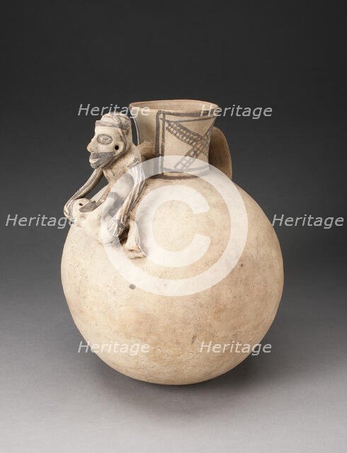 Globular Jar with Modeled Figures in Erotic Scene, A.D. 1000/1470. Creator: Unknown.