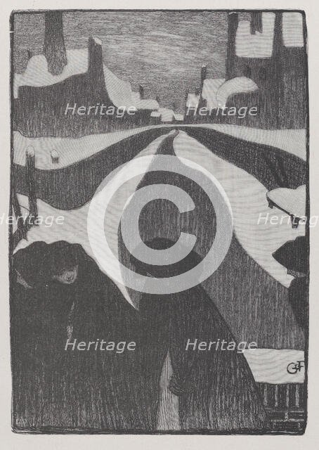 Petits Nocturnes de Bruges, from "L'Image," May 1897, 1897. Creator: Adolphe Dauvergne.