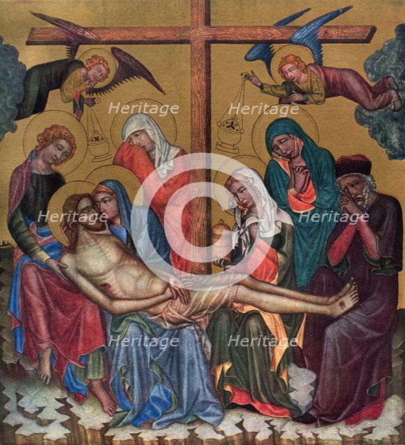 'Lament for Christ', c1350 (1955).Artist: Master of the Vyssi Brod Altar