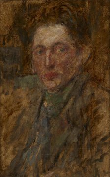 Study of a Male Figure-two-sided painting, c1925. Creator: Olga Boznanska.