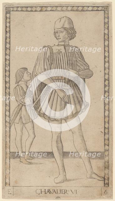 Chavalier (Knight), c. 1465. Creator: Master of the E-Series Tarocchi.
