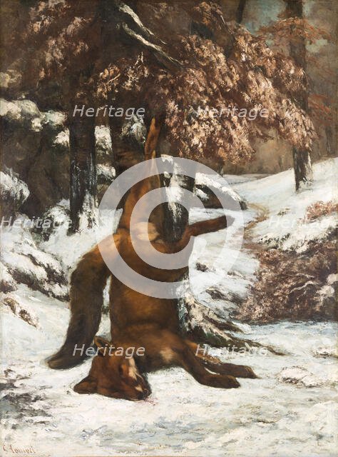 The Dead Fox,  c.1864. Creator: Gustave Courbet.