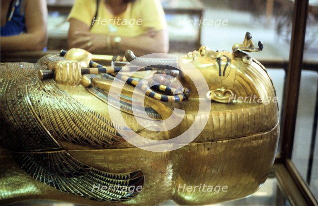 Gold sarcophagus of King Tutankamun, 18th dynasty, c1323 BC. Artist: Unknown