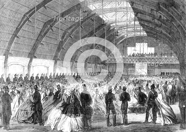 Opening of the new head-quarters of the 1st Surrey Rifle Volunteers, at Camberwell, 1865. Creator: Unknown.