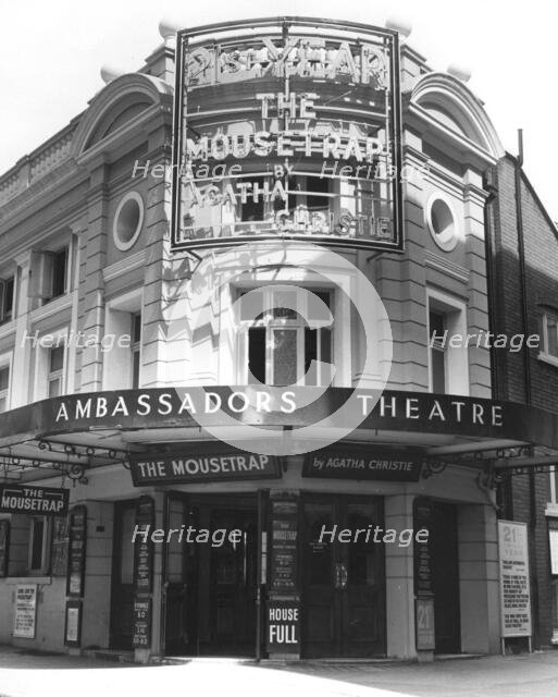 Entrance to the Ambassadors Theatre, West Street, London, c1960-1973 Creator: Arthur Charles Kirby Ware.