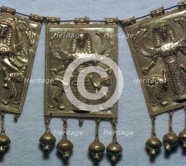 Greek gold pectoral plaque showing Artemis, 7th century BC. Artist: Unknown
