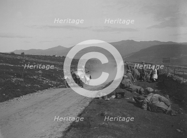 Bugatti of G Blackstock competing in the Scottish Light Car Trial, 1922. Artist: Bill Brunell.