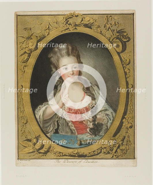 The Pleasures of Education, 1777. Creator: Louis Marin Bonnet.
