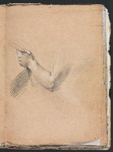 Verona Sketchbook: Left arm and hand (page 75), 1760. Creator: Francesco Lorenzi (Italian, 1723-1787).