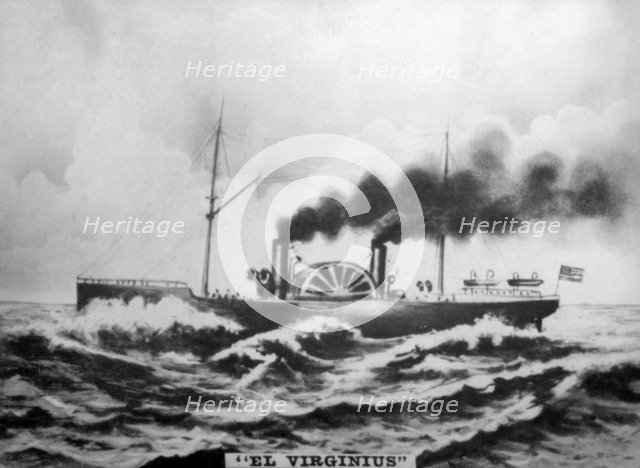 The Virginius Battleship, (1873), 1920s. Artist: Unknown