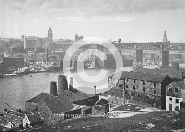 'Newcastle-on-Tyne, from the Rabbit Banks', c1896. Artist: M Aunty.