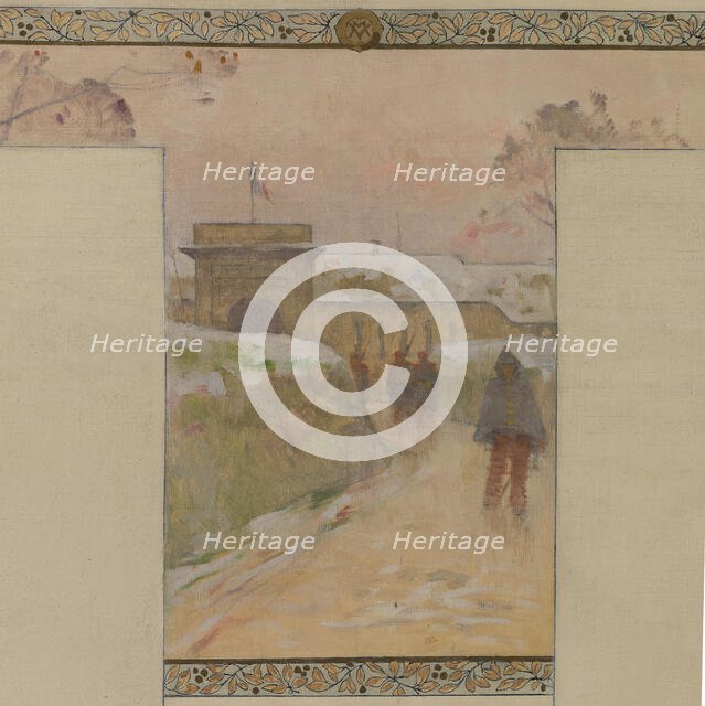 Sketch for the reception hall of the town hall in Vanves: Pro Patria, between 1902 and 1903. Creator: Henri Gaston Darien.