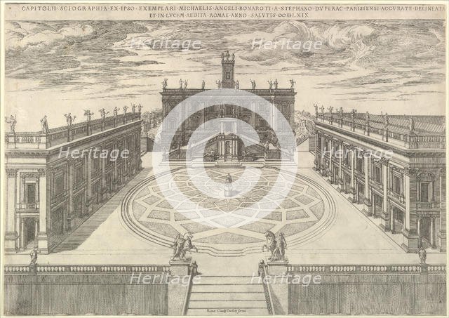 Speculum Romanae Magnificentiae: View of the Roman Capitol, 1569. Creator: Etienne Duperac.