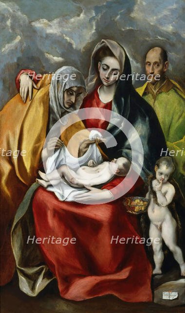 The Holy Family with the young John the Baptist, ca 1585. Creator: El Greco, Dominico (1541-1614).