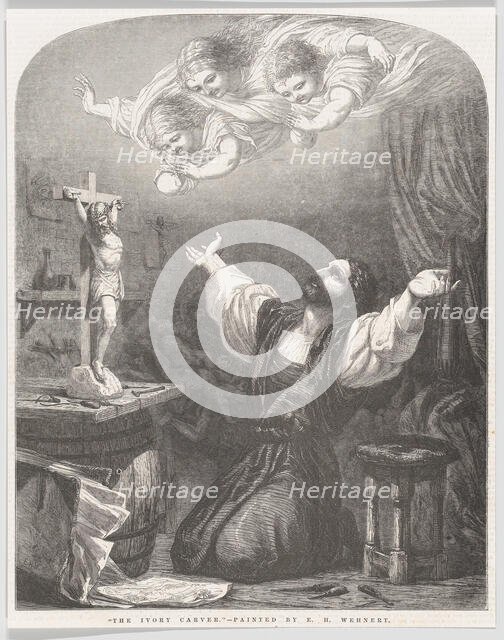 The Ivory Carver, from "Illustrated London News", January 31, 1857., January 31, 1857. Creator: W. J. Linton.