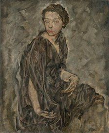 Portrait of Tilla Durieux, 1912. Creator: Max Oppenheimer.