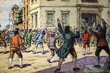 Mutiny of Aranjuez on March 17, 1808, repression of civilian-military revolt promoted by supporte…