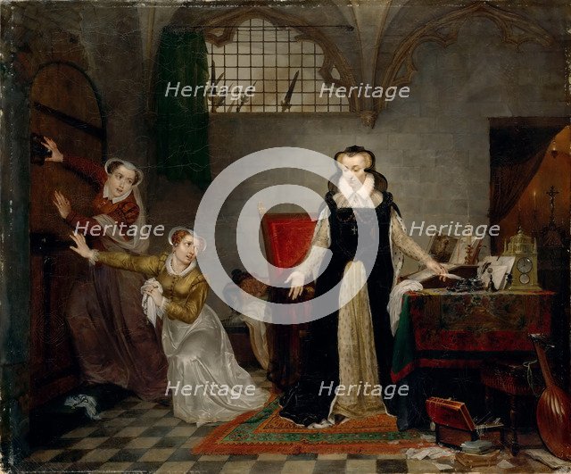 The last hours of Mary Stuart, Queen of Scots, ca 1819.