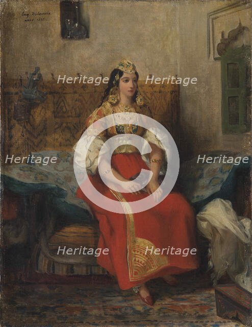 Jewish woman from Tangier in ceremonial dress, 1835. Creator: Delacroix, Eugène (1798-1863).
