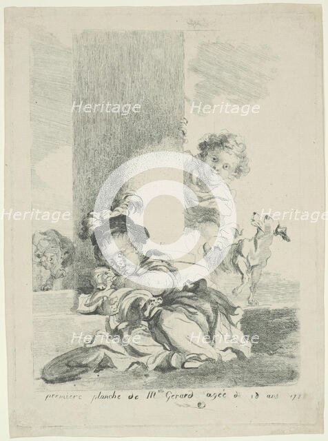 The Child and the Cat, 1778. Creator: Marguerite Gerard.