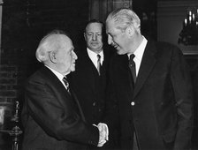 Harold Macmillan with David Ben-Gurion and Arthur Lourie at the Admiralty, London, 1961. Artist: Unknown
