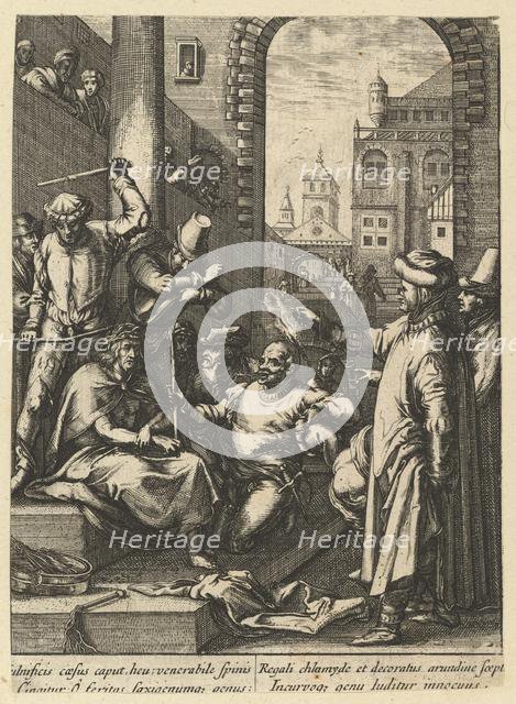 The Crowning with Thorns, from The Passion of Christ, mid 17th century. Creator: Nicolas Cochin.