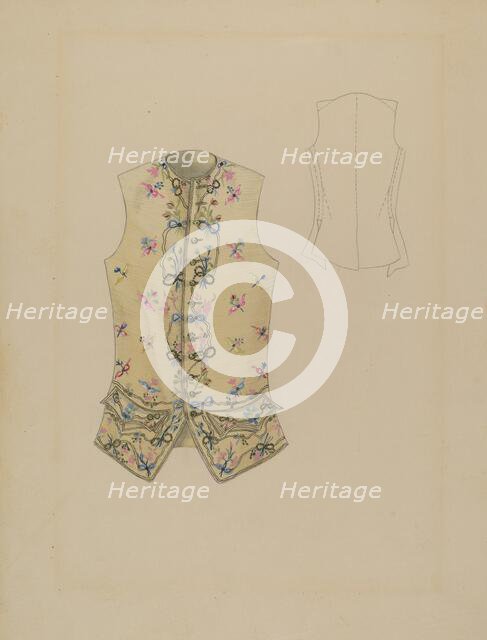 Waistcoat, c. 1936. Creator: Bessie Forman.