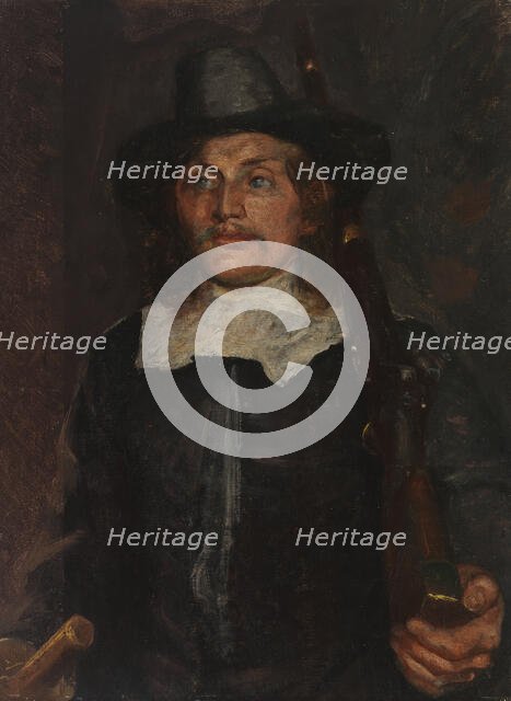 Rise of the students, partial draft, 1888. Creator: Kristian Zahrtmann.