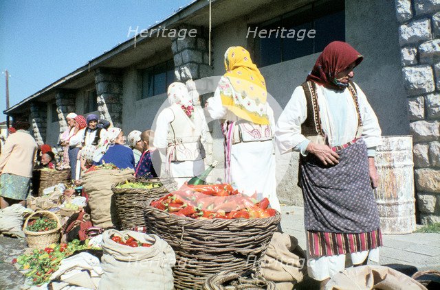 Market on the shores of Lake Ohrid, Macedonia