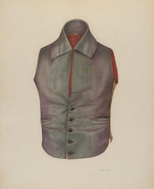 Man's Waistcoat, c. 1941. Creator: Nancy Crimi.