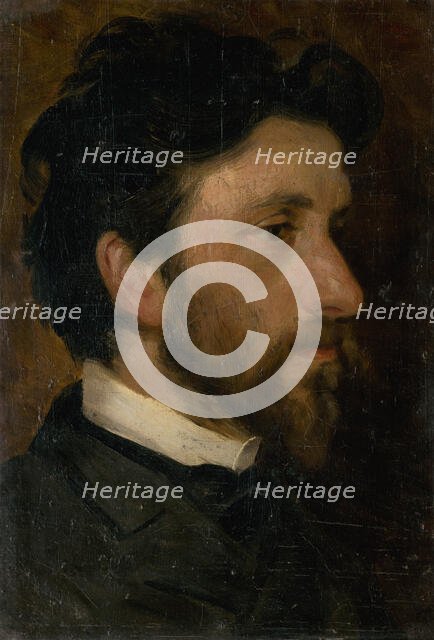 Head Study of a Man, around 1900. Creator: Ludovit Pitthordt.