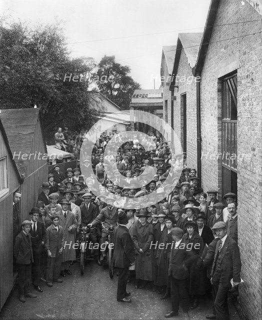 Belgian Munition Works, Clevedon Road, Barnes, Richmond, London, September 1918. Artist: Adolph Augustus Boucher.