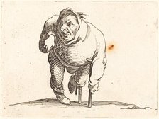 Cripple with Crutch and Wooden Leg, c. 1622. Creator: Jacques Callot.