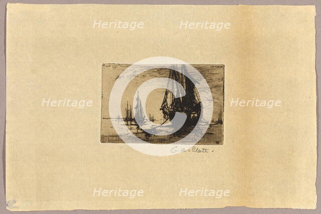 Sketch of a Boat, 1881. Creator: Charles A. Platt.