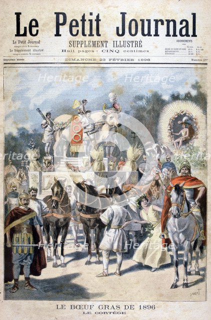 Fatted ox celebrations in Paris, 1896. Artist: Oswaldo Tofani