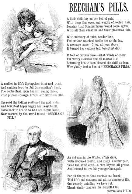 Advertisement for Beecham’s Pills, 1890. Creator: Unknown.