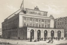 Royal Theather in Madrid, promoted by Isabella II and ended in October 1850, engraving 1870.