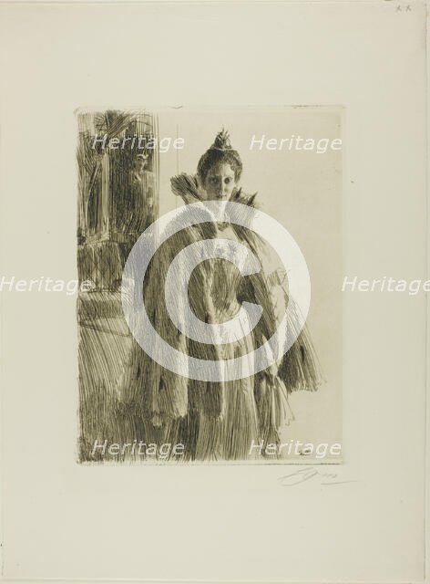 H. R. H. Princess Ingeborg of Sweden II, 1900. Creator: Anders Leonard Zorn.
