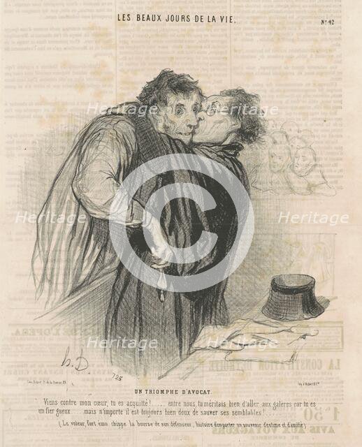 Un triomphe d'avocat, 19th century. Creator: Honore Daumier.