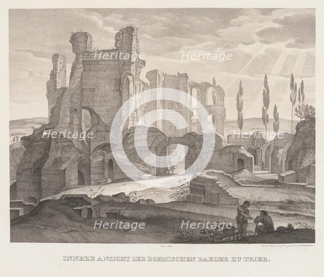 Interior View of the Roman Baths at Trier , 1826. Creator: Johann Anton Ramboux (German, 1790-1866).